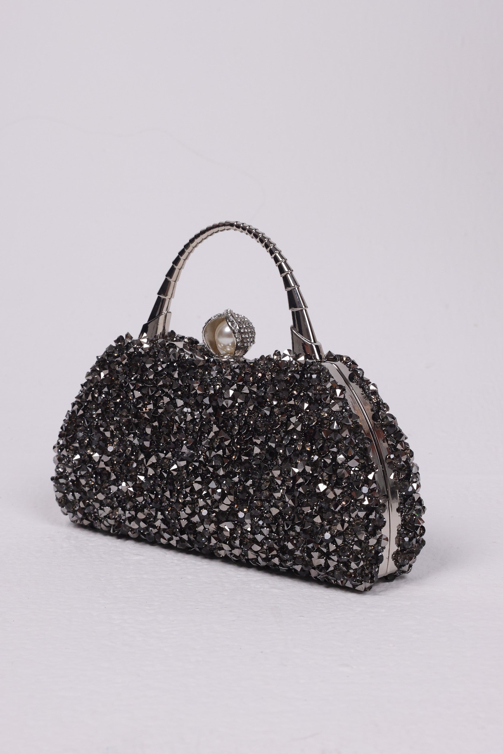 Dazzling crystal studded clutch