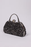 Dazzling crystal studded clutch
