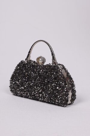 Dazzling crystal studded clutch